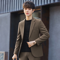 25春秋季男百搭新款商务正装纯色修身时尚休闲西服外套潮8609P150，男装西服，电商A355（原A415）