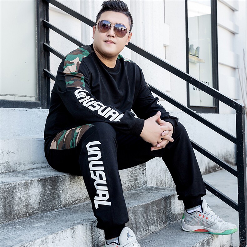 男加肥加大码休闲运动套装5032-1_333M-4XLP1005XL-9XLP110,男装休闲套装,星座1516-1