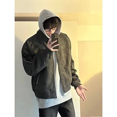 潮美式夹克男复古翻领春秋外套男女PJK38-P62，男装夹克，星座208-5
