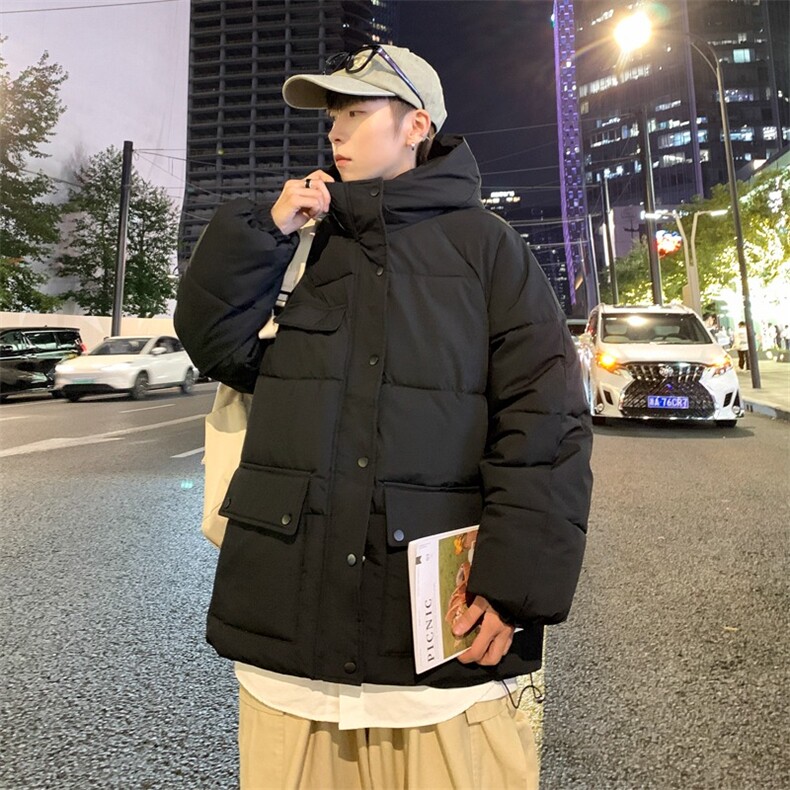 新款棉衣男冬季面包服连帽加厚青少年ins潮牌袄子外套  M559 P90图片