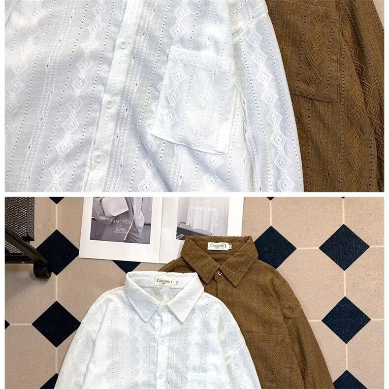 春季新款衬衫男士韩版潮流休闲上衣褶皱肌理感微宽松衬衣C692/P42,男装衬衫,星座506B