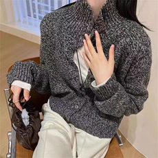 时尚韩版羊毛衫女短款宽松百搭开衫毛衣，女装羊毛衫，锦瑟羊绒