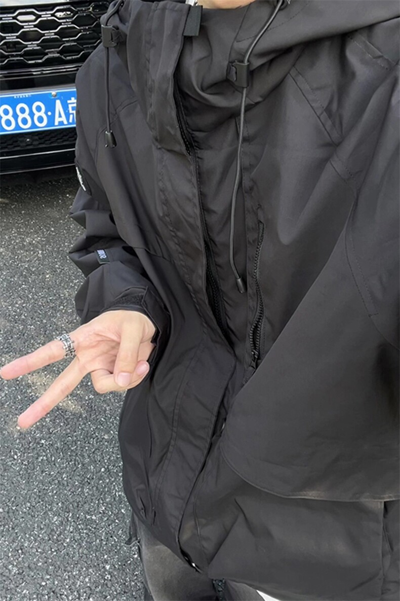 秋季美式冲锋衣男单冲户外运动休闲百搭登山服连帽F9596-特价45,男装夹克,电商A007