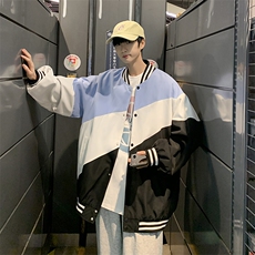 2025春装新款撞色情侣款休闲港风夹克外套棒球服D201-DM97-P65，男装夹克，电商D321-1