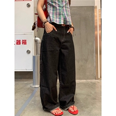 N1259-P50刺绣解构廓形丹宁原色牛仔裤，男装牛仔裤，电商B323A