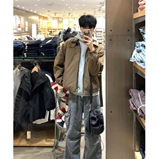 复古格纹棉衣潮牌痞帅棉服双面穿外套男秋冬加厚棉袄JM07，男装夹克，星座1116A（原606A-3）