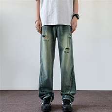 2024美式牛仔裤男款直筒长裤潮N8234P43，男装牛仔裤，星座1116-2