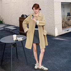 卡其色风衣外套女休闲减龄2025秋新款高级感宽松显瘦高级感大衣女，女装风衣，2C325