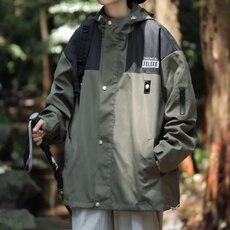 先生美式复古拼色连帽冲锋衣夹克男新款潮牌山系LS82-P65，男装夹克，星座1109-3