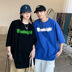 DX153P30港风纯短袖青少年学生百搭休闲潮流宽松T恤纯上衣，男装T恤，星座1204-3