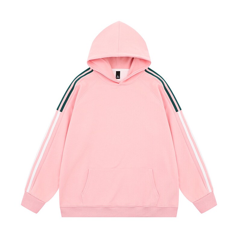 光板得物\唯品二开三条杠撞色拼接插肩袖连帽卫衣A71P38,男装卫衣,电商A247