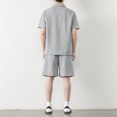 纯色二开TZ25305-特P55休闲运动套装男夏季新款短袖t恤短裤两件套，男装牛仔裤，电商D310B-1