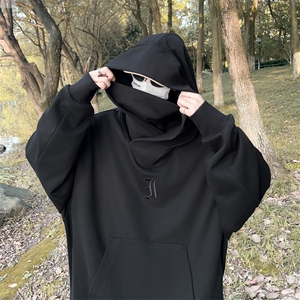 美式潮牌高街vibe外套高领连帽衫卫衣秋冬男宽松QW011-p35 加绒50图片