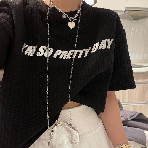 87318华夫格t，女装，XTZ style