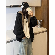 两面穿现货重磅短款座山雕棉衣男女双面穿毛毛绒棉服加厚外套，男装棉衣，电商A486
