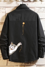 CS15013-P38加绒款-P48长袖衬衫男士大码宽松衬衣男寸衫砖墙，男装衬衫，电商A040A