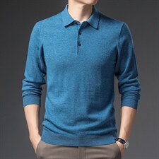 DN132106限价158元羊毛衫男绵羊毛针织衫翻领打底衫毛衣P102，男装针织衫/毛衣，电商B360