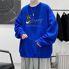 5XL华夫格卫衣男大码胖子圆领长袖t恤HW76431-P30，男装T恤，电商A040