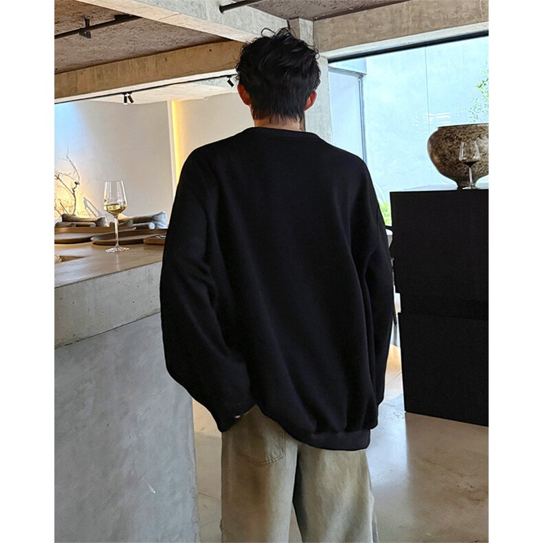 WY10152-特P45控78小众撞色拼接破缝假两件大码男大码情侣卫衣,男装卫衣,电商A059