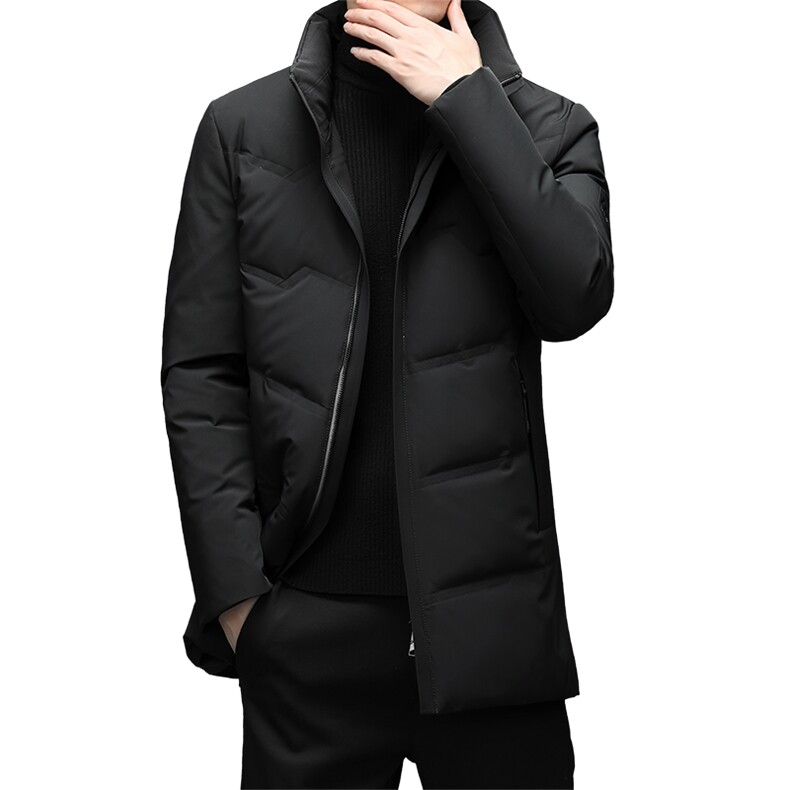 BF2910钱塘2020-2中年男士商务休闲简约中长款羽绒服外套P330,男装羽绒服,钱塘207-2
