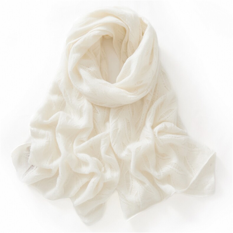 镂空软糯100%纯山羊绒围巾女针织披肩两用保暖2025秋冬新款围脖薄，围巾，镁纯羊绒