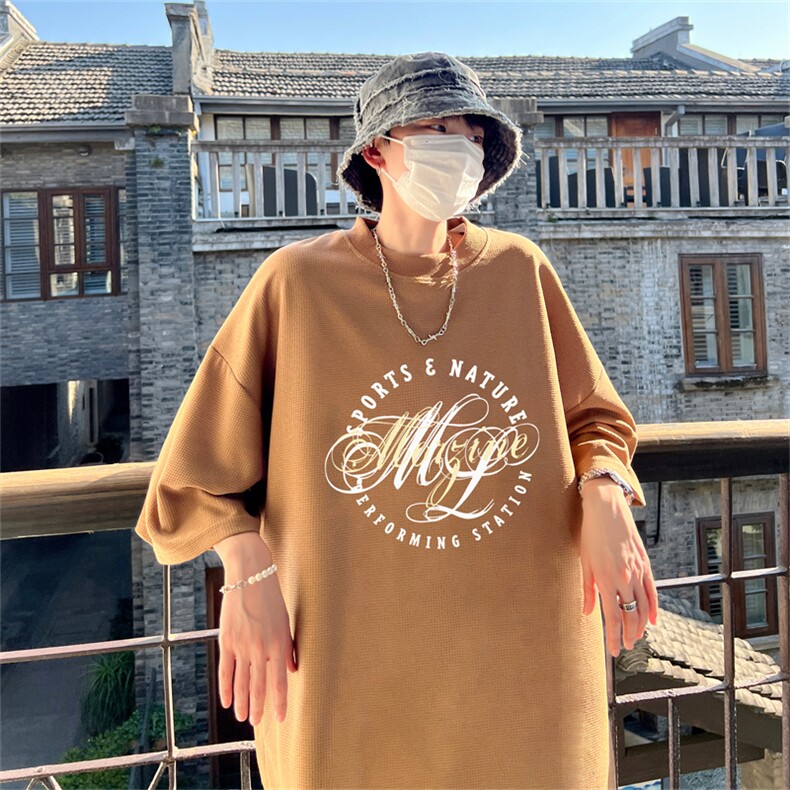 220g重磅华夫格港风短袖t恤男HT3074-P25控38,男装T恤,电商B370