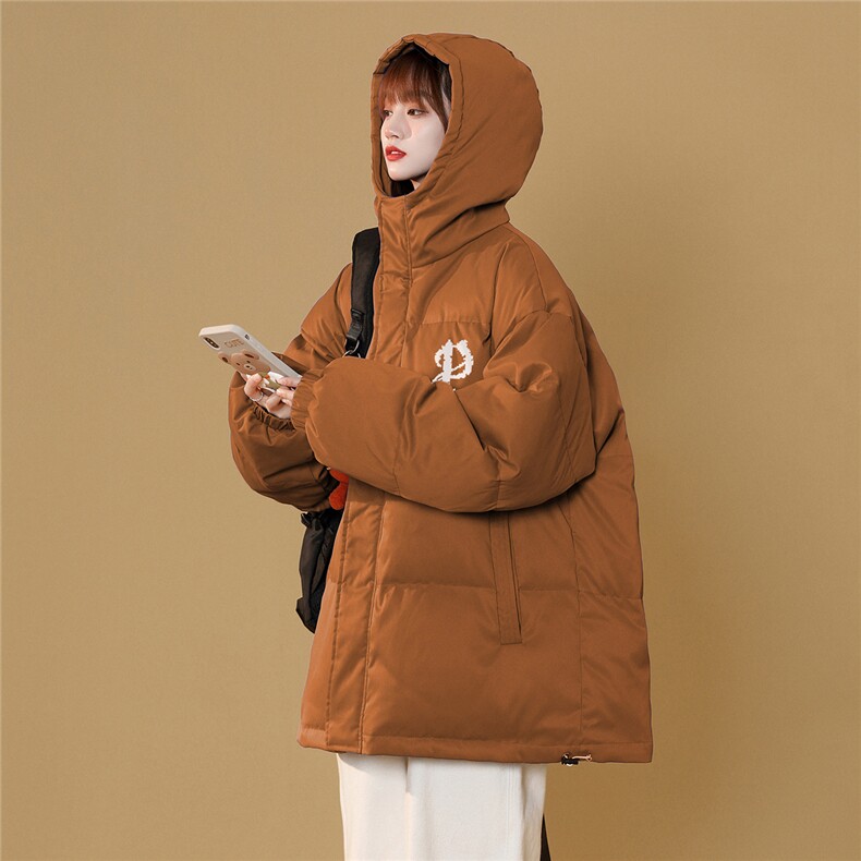 白鸭绒中性风22冬季潮流字母印花加厚连帽羽绒服YR175P195控258,男装羽绒服,A247A