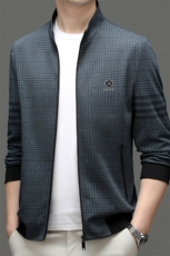 M55353-2钱塘2020-3春秋新款中年男士立领夹克简约休闲外套P113，男装夹克，钱塘207-3