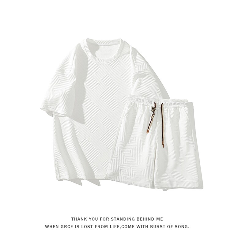 2023夏季新款面料：97.6%聚酯纤维2.4%氨纶TZ036-P65,男装休闲套装,电商A082