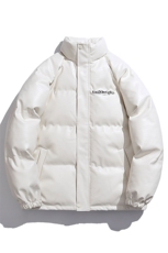 白底鳄鱼纹棉衣男手塞棉夹克PU皮棉服外套男8507P120控158，男装夹克，星座227-7