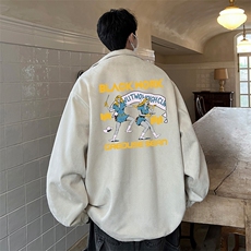 麂皮绒夹克男大码立领褂子外套JK85304-P68加绒款-P78，男装夹克，电商A040