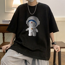 NASA叮当猫麂皮绒短袖t恤男大码半袖男JD82233-P25，男装T恤，电商A040