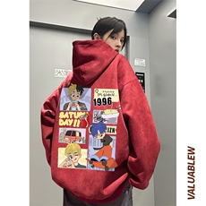 麂皮绒连帽卫衣直播品质重磅400克卡通男孩印花JL7103-P45控78，男装卫衣，星座508（原C305）