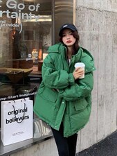一手长双线帽款羽绒服，女装羽绒服，12PJL