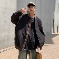 美式飞行服夹克外套男复古棉服加厚棉衣设计感棒球服潮牌，男装夹克，星座716-4