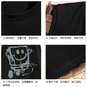 BX25245-P20 海绵宝宝港风运动汗背心男大码汗衫男无袖T恤 砖墙图片