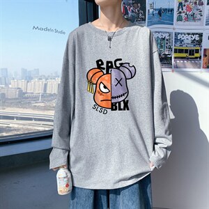 ！秋季打底衫男卫衣男潮流圆领纯棉长袖T恤男CX294-P25，男装T恤，电商B371