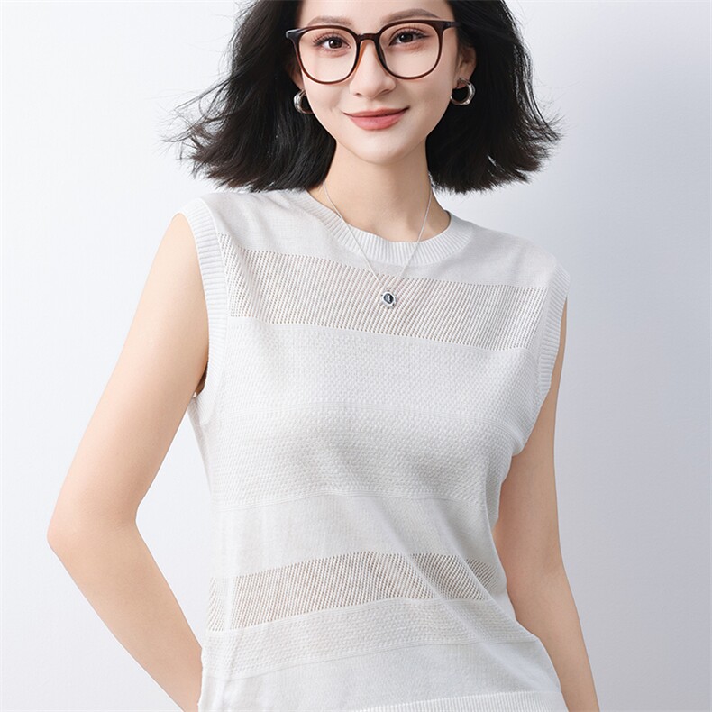 2025夏季新款纯棉内搭吊带背心女士外穿无袖一体针织打底无袖上衣,女装背心吊带,冀清阳荣
