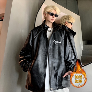 加绒特P90控148有常规美式机车皮衣情侣PU皮夹克小众设计外套PJ33图片