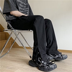 痞子工装裤男韩版潮流口袋帅高街裤脚开衩2025秋季长裤K3704-P38，男装工装外套，星座412