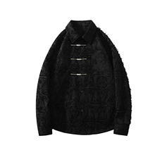 特批50无差价24春季新中式毛边流苏长袖衬衫男潮流大码衬衣C2502，男装衬衫，电商A001-1