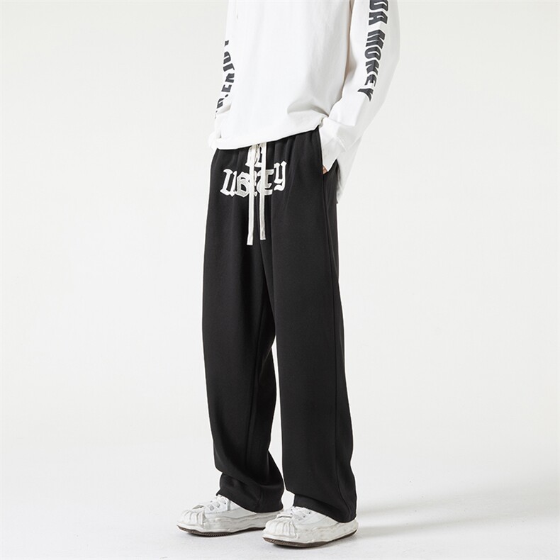 港风抖音品质万针刺绣休闲裤卫裤长裤A014-DY2182-P65控88,男装休闲裤,电商A014