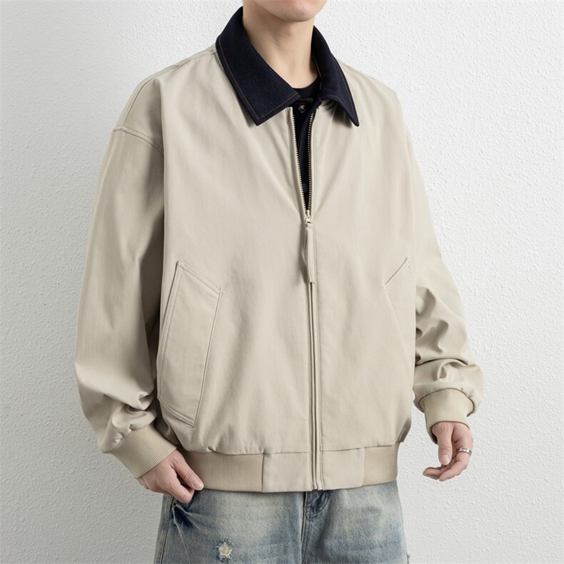 翻领夹克男春季简约宽松潮流百搭上衣服JK268-P78,男装夹克,星座308B-2