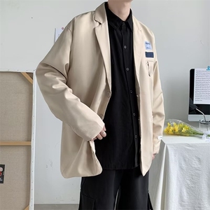 三粒单排扣便服单西男青春流行潮标准平驳领小西装外套X8815P50图片