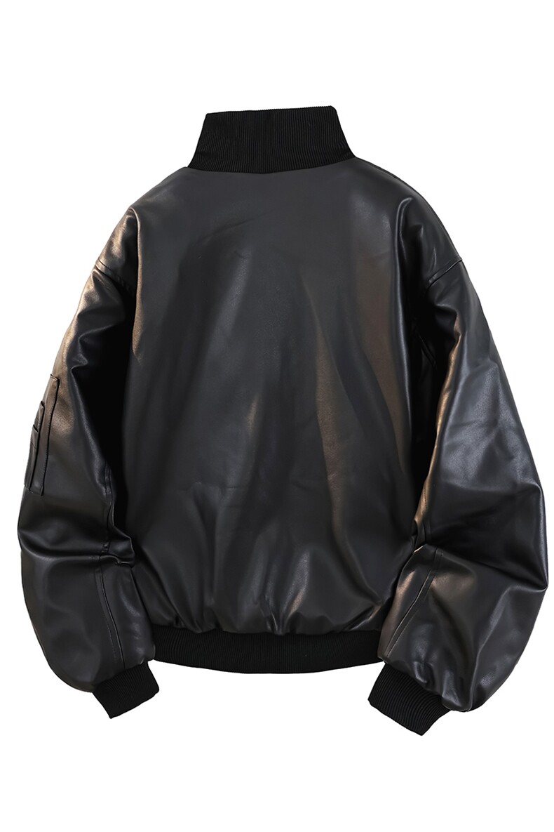 立领加厚加绒皮棉衣男机车皮棉服男保暖座山雕MY1712-P148,男装棉衣,电商D206-1
