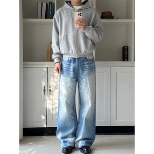 抖音得物高品质二开 26春季美式潮牌两面穿连帽卫衣开衫男女外套图片
