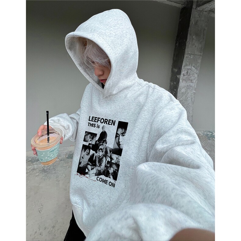 印花连帽卫衣男女宽松休闲美式慵懒百搭外套秋W307-P48,女装短外套,电商C307