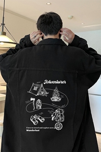 牛仔夹克男大码牛仔外套男茄克 NJ77336-P60加绒款-P75图片