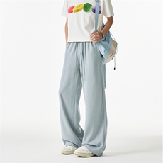 抖音品质纯色设计凉感垂顺宽松休闲冰丝裤B315-K25585-特p30控58，男装休闲裤，电商B315