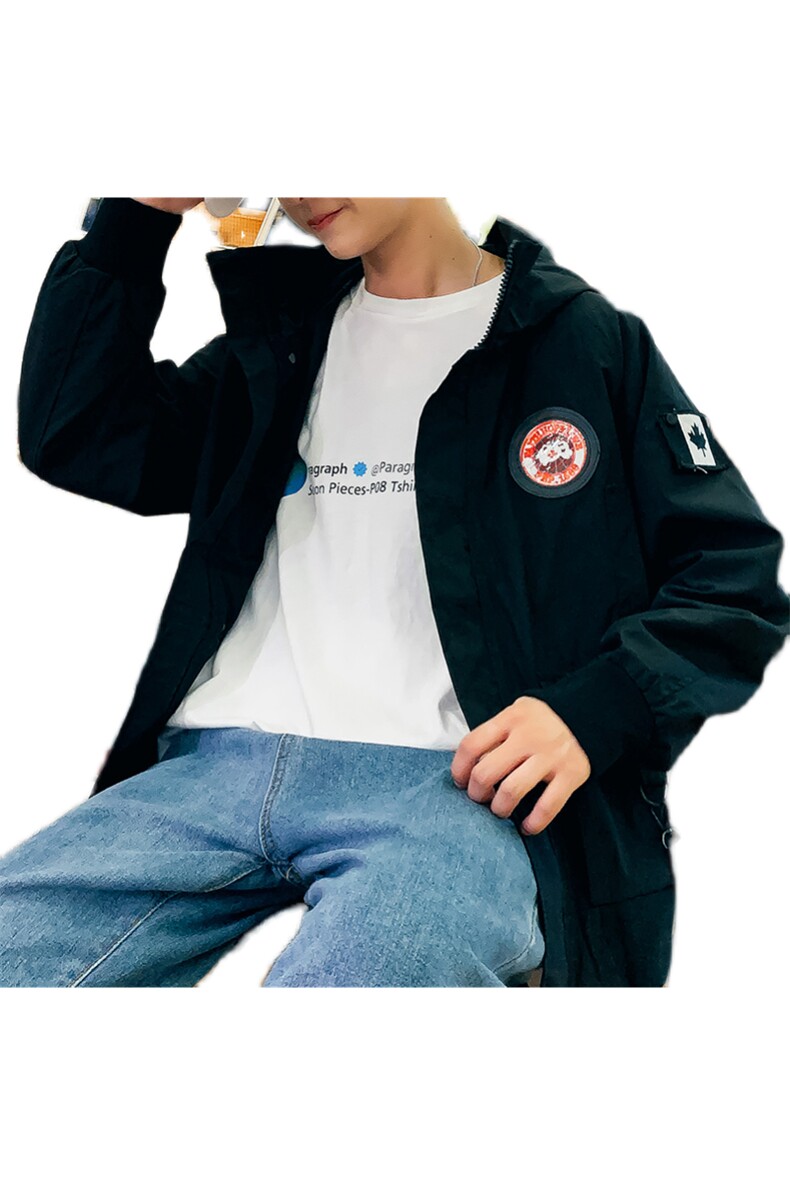 休闲男士秋季青少年日系迷彩宽松工装夹克潮流连帽外套J,男装夹克,电商B226-2（原B217-2）